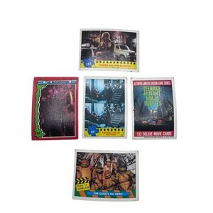Vintage 1990 Topps Teenage Mutant Ninja Turtles Movie Trading Cards Lot